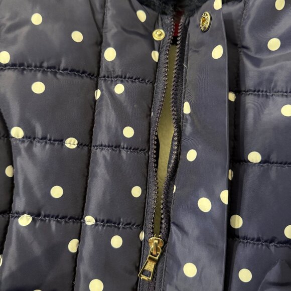 Girls Polka Dot Puffer and Fleece Jacket (size 10) - Picture 9 of 11